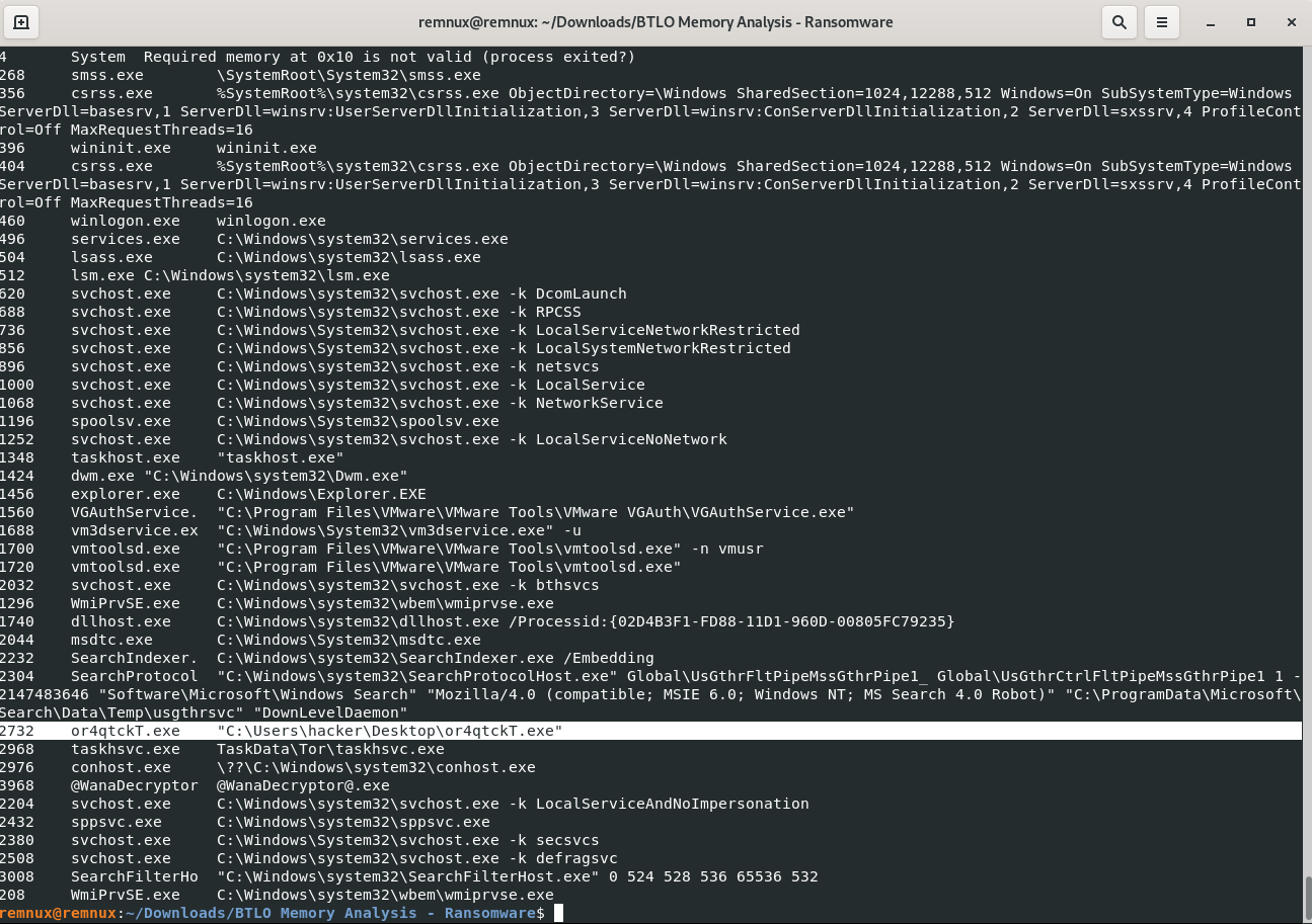 MemoryAnalysis-Ransomware