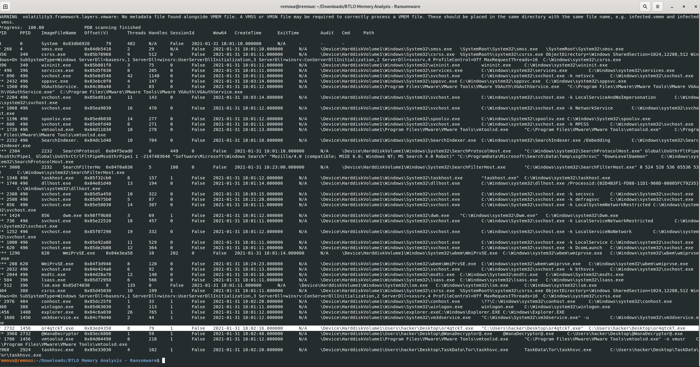 MemoryAnalysis-Ransomware
